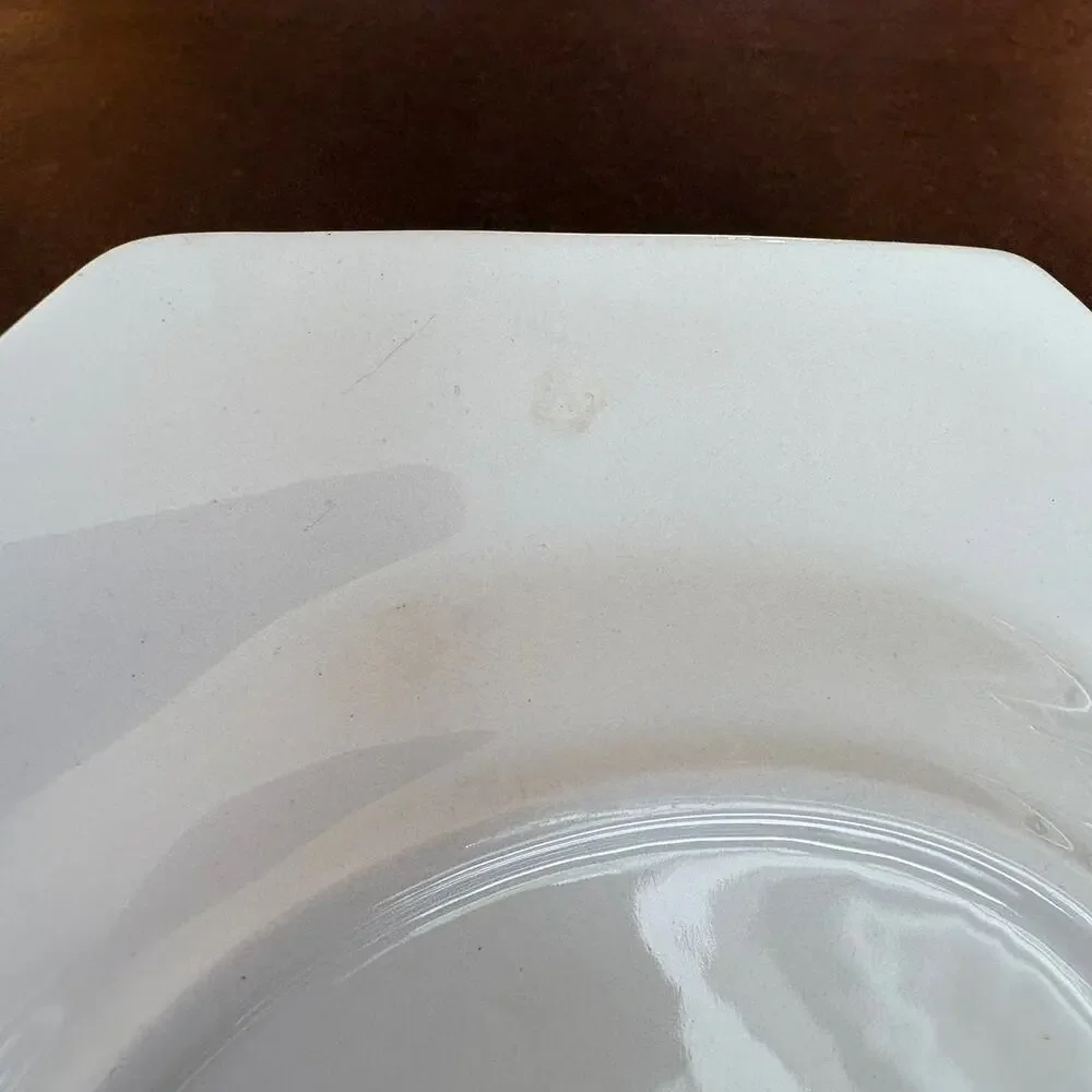 Johnson Brothers Ironstone Octagonal Bread Plates Set 6 White England 6”